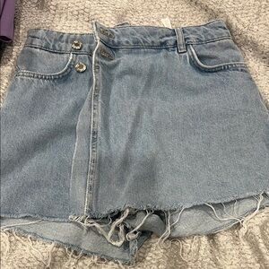 Zara Sky Blue Denim Shorts